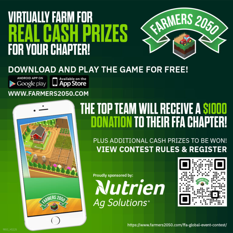 Press Release: Nutrien’s ‘Farmers 2050 Contest’ Offers $1,000 Prize for FFA Chapters Press Release: Nutrien’s ‘Farmers 2050 Contest’ Offers $1,000 Prize for FFA Chapters